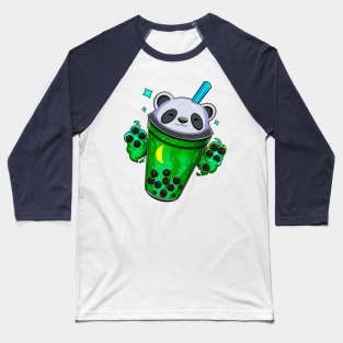 Starry Panda Bubble Tea - Emerald Dream Baseball T-Shirt